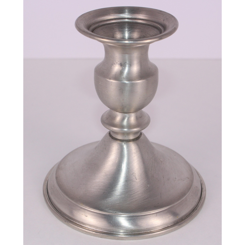 Vintage Leonard Genuine Pewter 4 1/4” Candlestick Holders Weighted Base